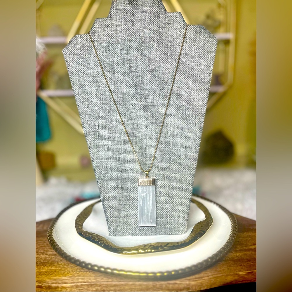Selenite Pendant Necklace